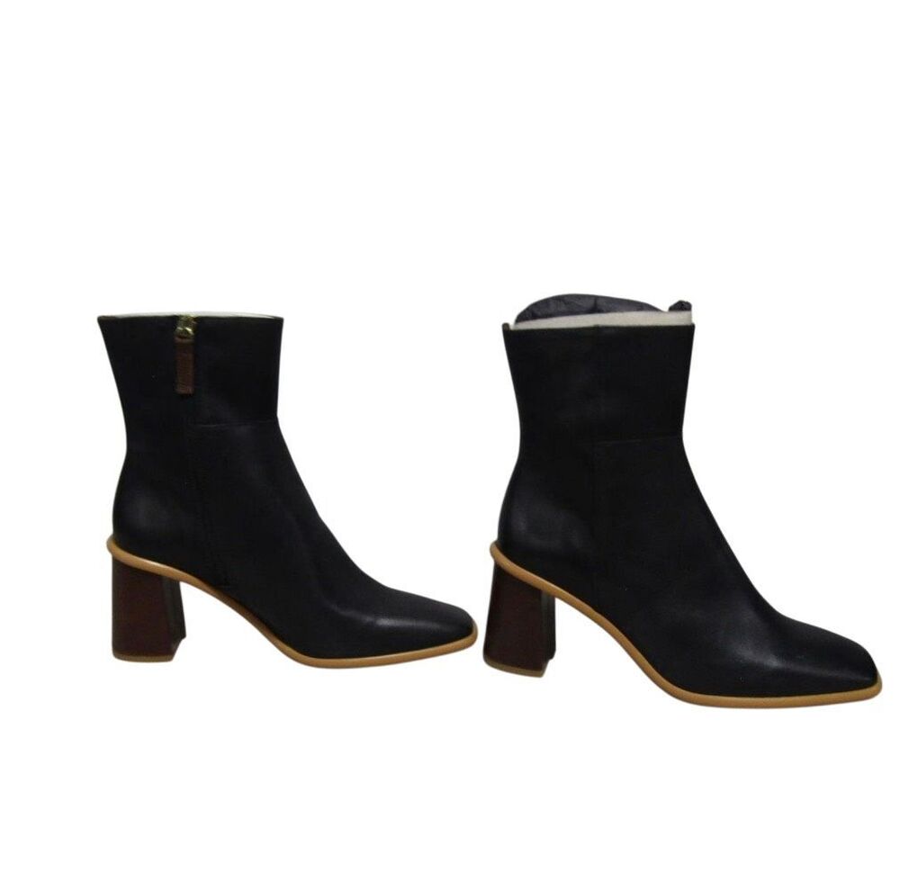 Alohas West Vintage Black Leather Boots 39 - Picture 6 of 11